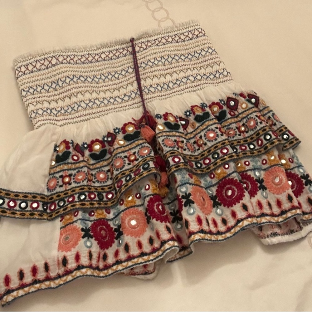Zara Smocked Waist Skirt